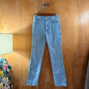 Wrangler Cowboy Cut Light Wash Denim Jeans Mens 31x34 Straight Leg